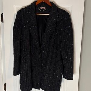 New York Girl International Concepts Black Tweed Winter Coat